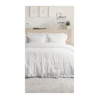 Şaheser Home Collection Jakarlı Nev Takımı Çift Kişilik Leona Gri