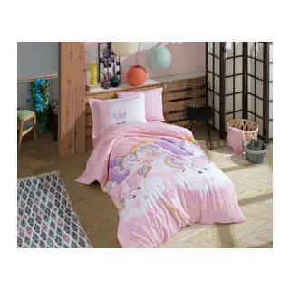 Tek Kişilik Poplin Nev Takımı Magical Pembe