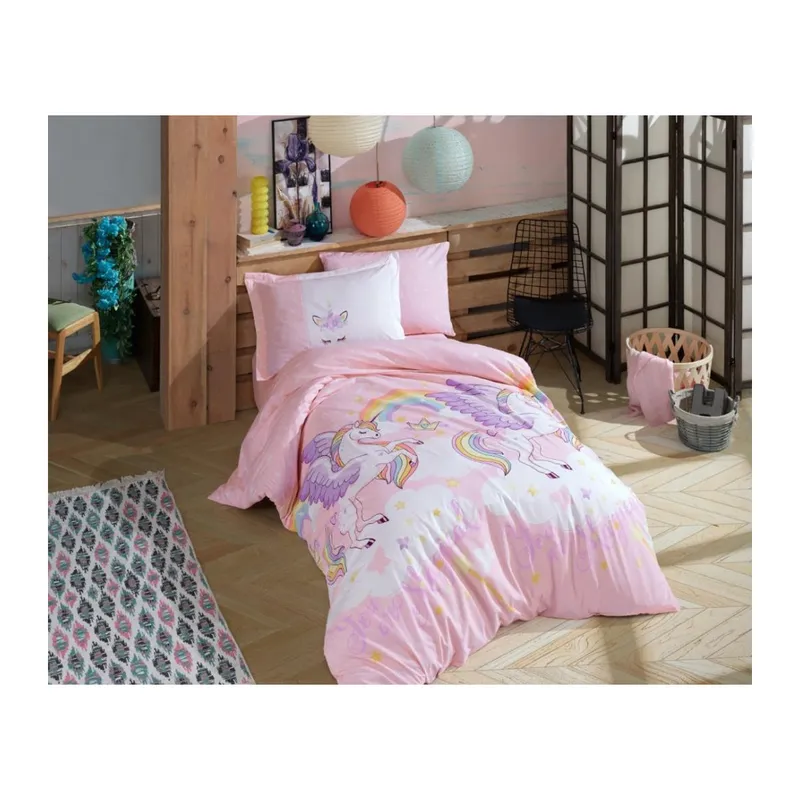 Tek Kişilik Poplin Nev Takımı Magical Pembe