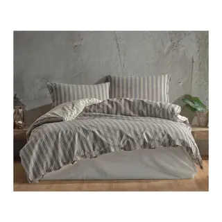 Butik Native Serisi Çift Kişilik Nev Takımı Madras v1 Gri