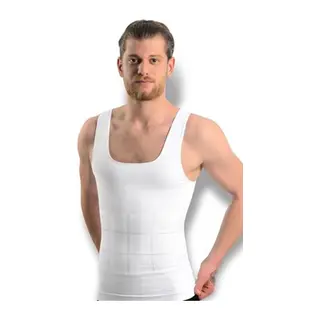 Beyaz Erkek Dikişsiz Vücut Toparlayıcı Korse - Renkli / M