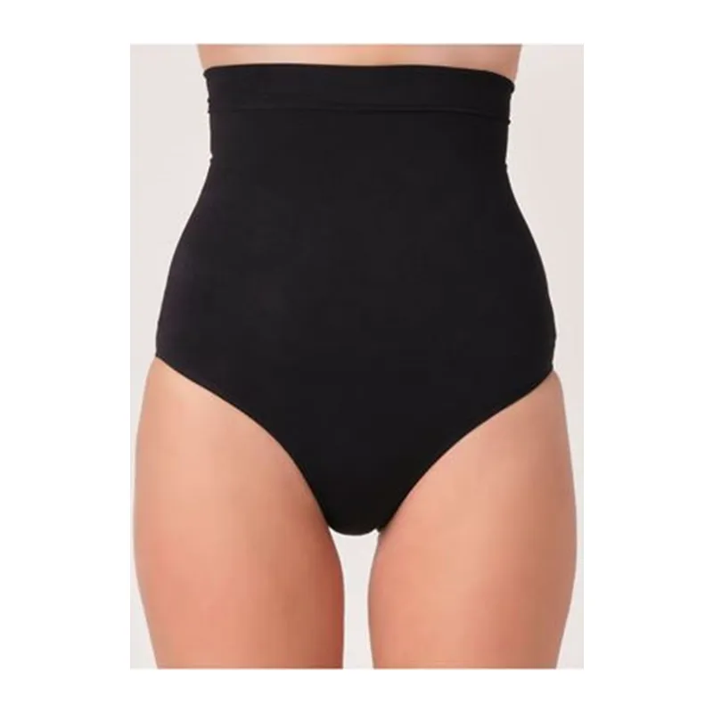 Siyah Kadın Dikişsiz Slip Korse - Renkli / M