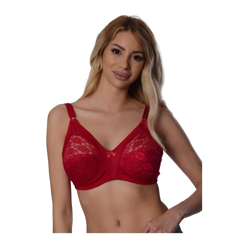Bordo Dantelli Toparlayıcı Sütyen - Renkli / 95
