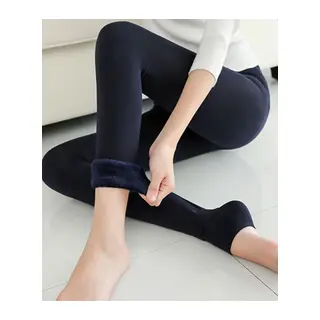 SİYAH PELUŞ TAYT PT580-1 - Renkli / L/XL