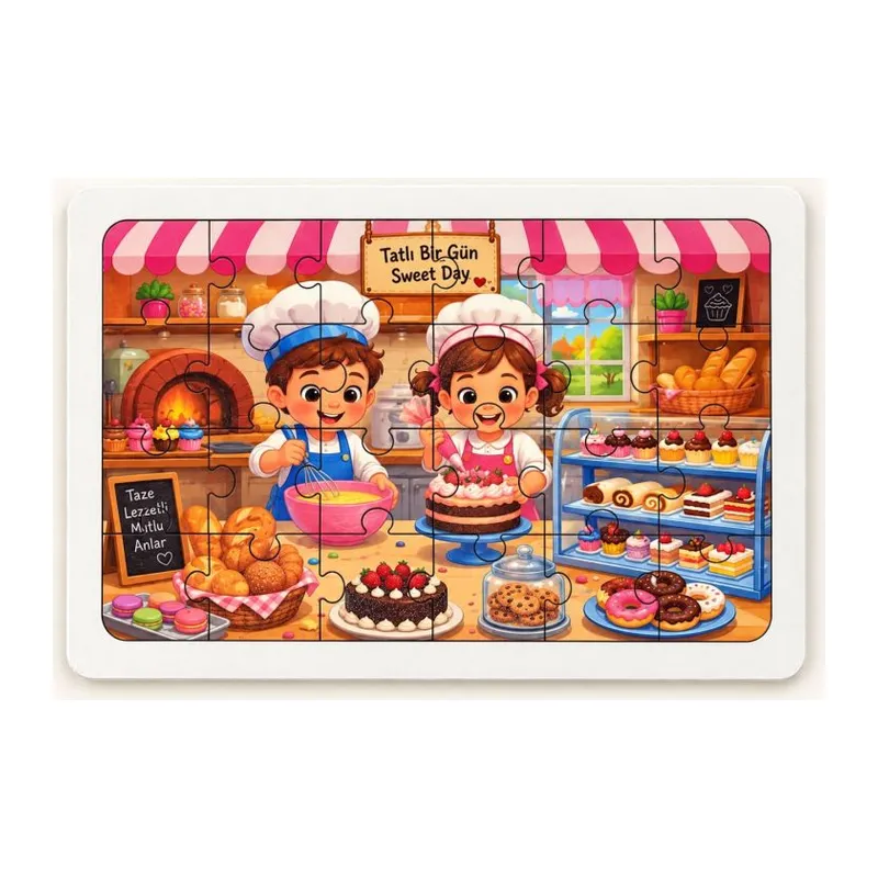 Çuklar ta - Eğitici - 24 Parça Ahşap Puzzle