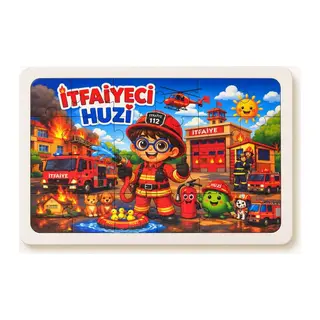 İtfaiyeci H - 24 Parça Ahşap Puzzle