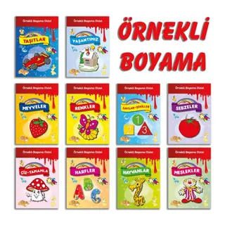 Örnekli Boyama Dizisi 10 Set