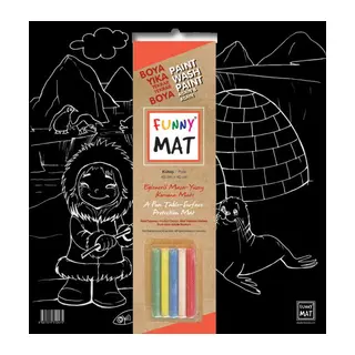 Funny Mat Black Kutup (Tebeşirli)
