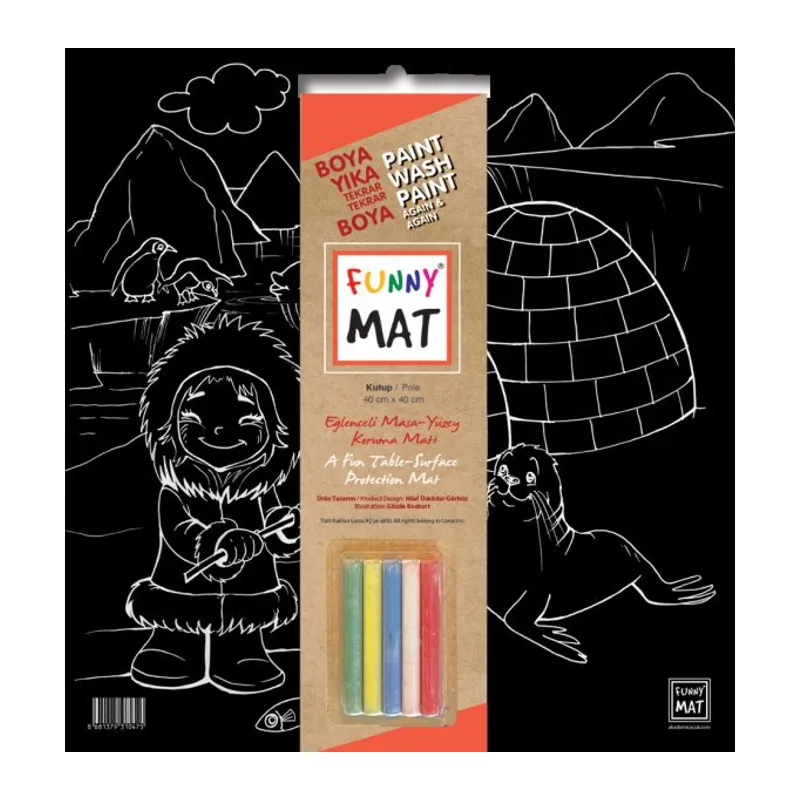 Funny Mat Black Kutup (Tebeşirli)