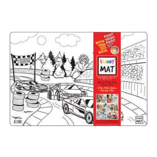 Funny Mat - Yarış Arabaları 33,5x48cm