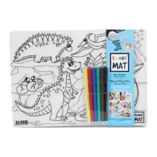Funny Mat - Uzay Ve Dinozorlar 6'Lı m li 25 x 35 cm
