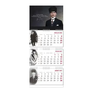 2027 Atatürk Gemici Duvar Takvimi - Gazi