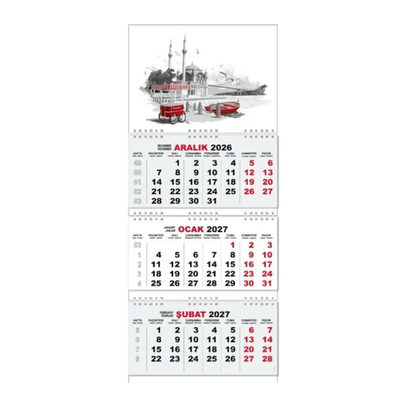 2027 Gemici Duvar Takvimi - Ortaköy