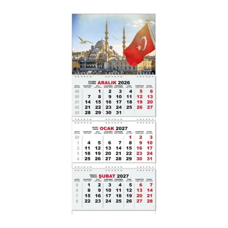2027 Gemici Duvar Takvimi - Yeni Camii