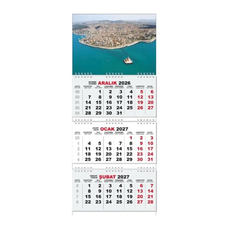 2027 Gemici Duvar Takvimi - Üsküdar
