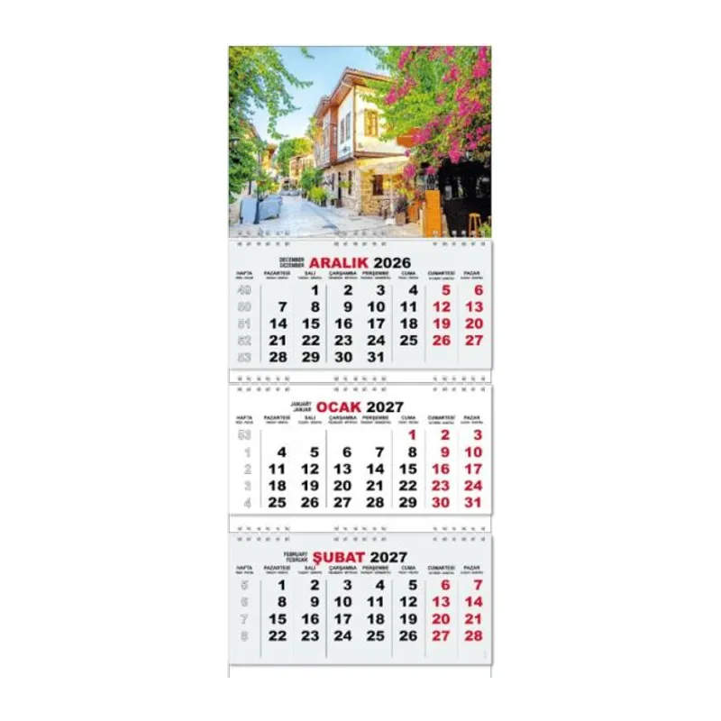 2027 Gemici Duvar Takvimi - Antalya içi