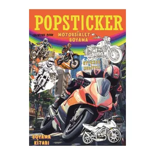 Motorsiklet Boyama Kitabı Pop