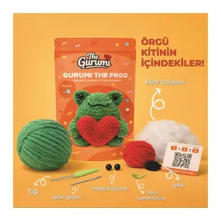 The Gurumi Kurbağa Örgü Öğrenme Kiti (TG004)