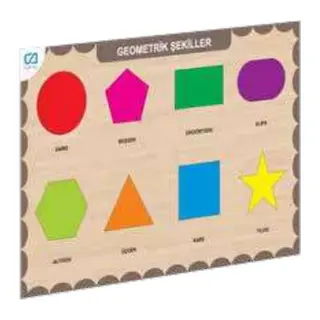 Ahşap Geometrik Şekiller Eğitici Set