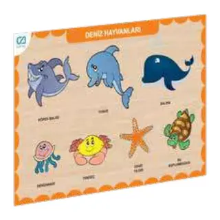 Ahşap Deniz Hayvanları Eğitici Set
