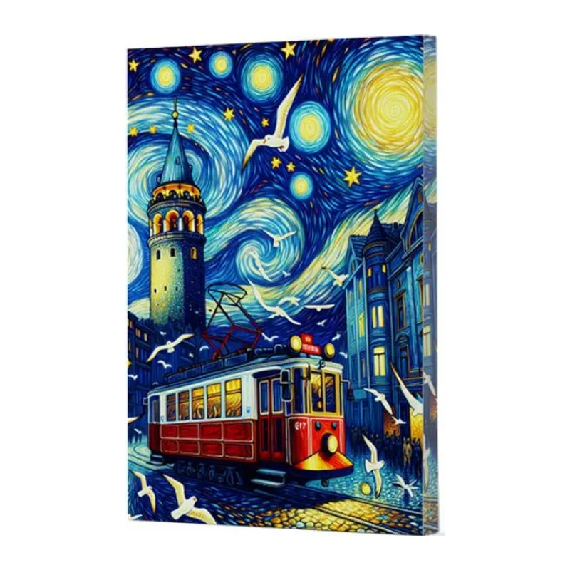 Van Gogh 1 - Galata Çizgili Yan Boyamalı