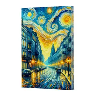 Van Gogh 6 - Sokak Çizgili Yan Boyamalı