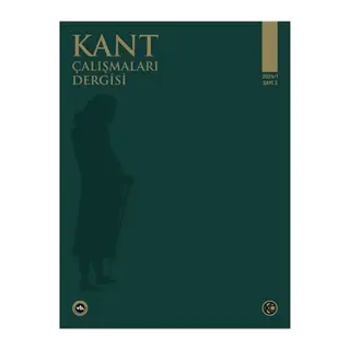 Kant Çalışmaları Dergisi Sayı: 3 - 2024