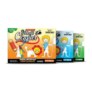 Dikkatli Çizgiler - 5-7 Yaş - (3 SET)