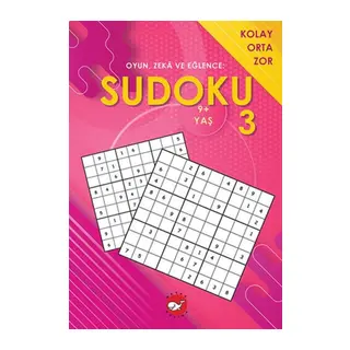Oyun, Zeka ve Eğlence: Sudoku 3 Kolay, Orta, Zor (9+ Yaş)