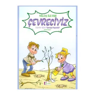 Niloş İle Ege - Çevreciyiz 35*50 Kuşe Kağıt -Renkli Hikaye