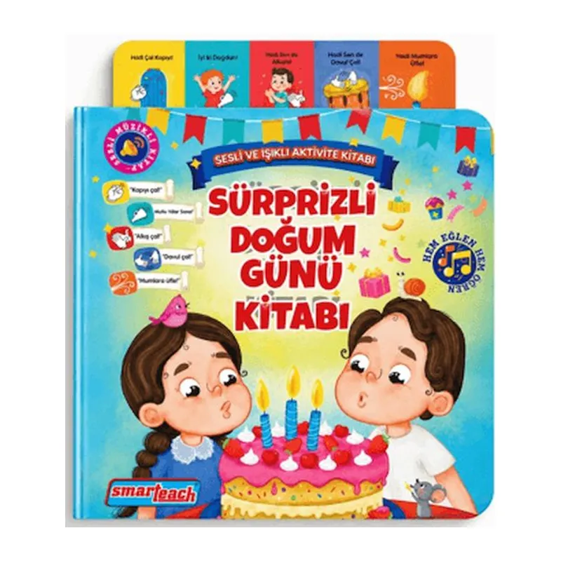 Sürprizli Doğum Günü Kitabı - Sesli ve Işıklı (Ses Sensörlü)