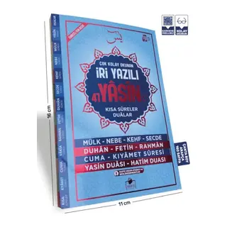 Yasin Şerif Çanta Boy İri Yazılı 160 Sayfa