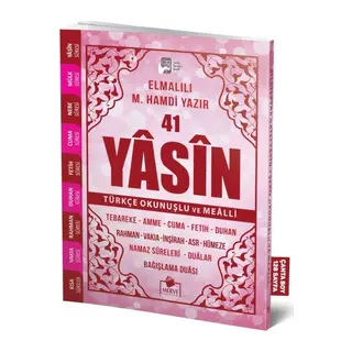 41 Yasin Çanta Boy Türkçe Okunuşlu ve Mealli Pembe Kapak