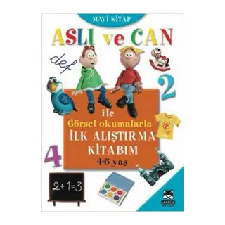 Aslı ve Can ile Görsel Okumalarla İlk Alıştırma Kitabım - Mi (4-6 yaş)
