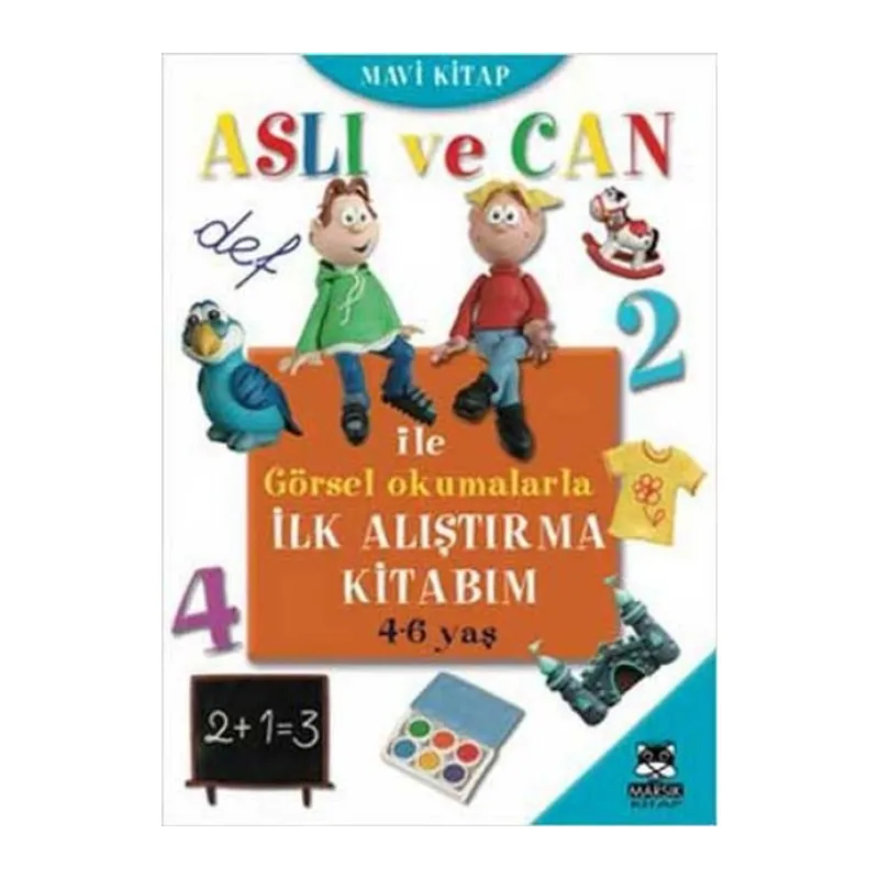 Aslı ve Can ile Görsel Okumalarla İlk Alıştırma Kitabım - Mi (4-6 yaş)