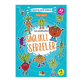 İlk Kelimelerle Sağlıklı Sebzeler Yapıştır-Boya-Öğren