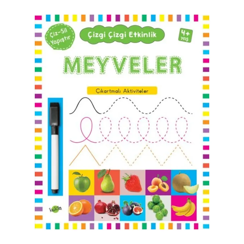 Çizgi Çizgi Etkinlik- Meyveler (4+ Yaş)