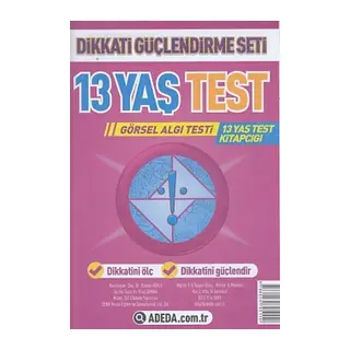 Dikkati Güçlendirme Seti 13 Yaş Test