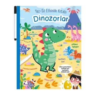 Yaz-Sil Etkinlik Kitabı - Dinozorlar (mli)