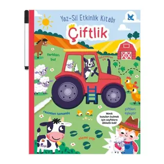 Yaz-Sil Etkinlik Kitabı - Çiftlik (mli)