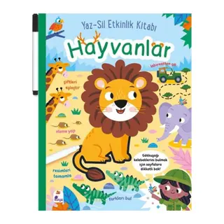 Yaz-Sil Etkinlik Kitabı - Hayvanlar (mli)