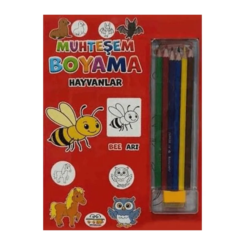 Muhteşem Boyama - Hayvanlar + 6lı Boya mi