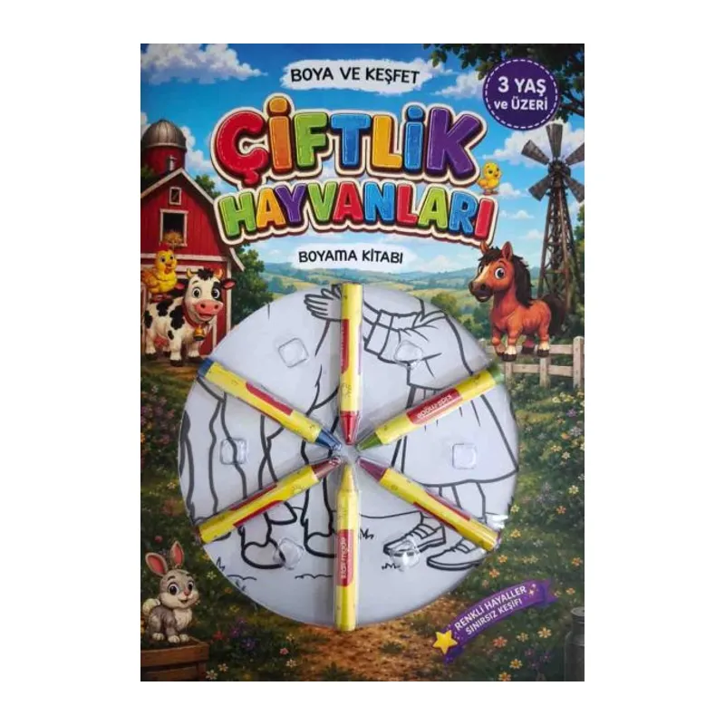 Boya Keşfet- Çiftlik Hayvanları Boyama Kitabı