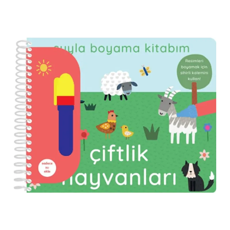 Suyla Boyama Kitabım - Çiftlik Hayvanları