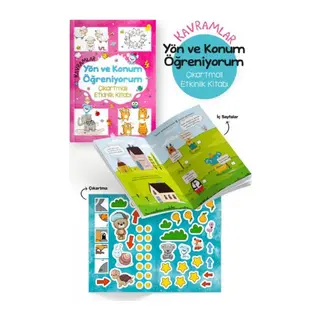 Kramlar – Yön ve Konum Öğreniyorum – Çıkartmalı Etkinlik Kitabı - 3 Yaş +
