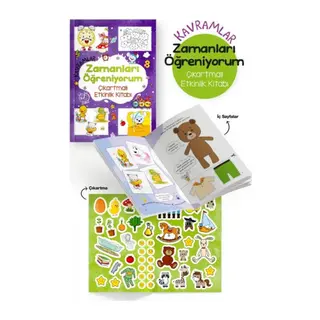 Kramlar – Zamanları Öğreniyorum – Çıkartmalı Etkinlik Kitabı - 3 Yaş +