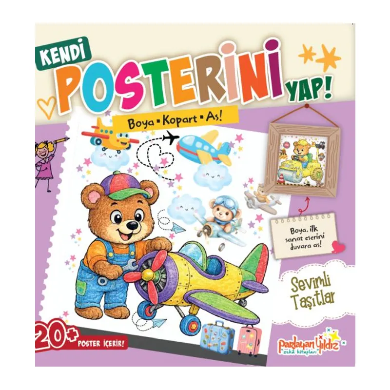 Kendi Posterini Yap! Boya Kopart As! Sevimli Taşıtlar