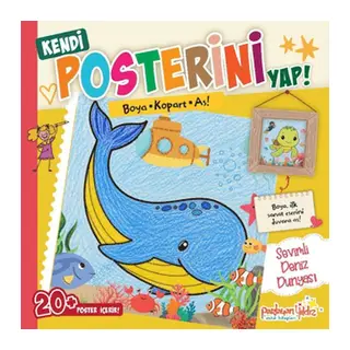 Kendi Posterini Yap! Boya Kopart As! Sevimli Deniz Dünyası