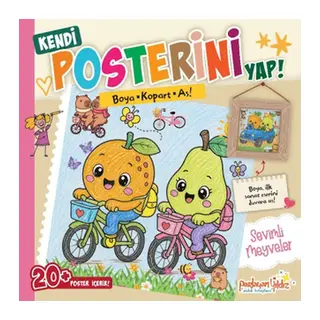Kendi Posterini Yap! Boya Kopart As! Sevimli Meyveler