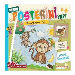 Kendi Posterini Yap! Boya Kopart As! Sevimli Hayvanlar